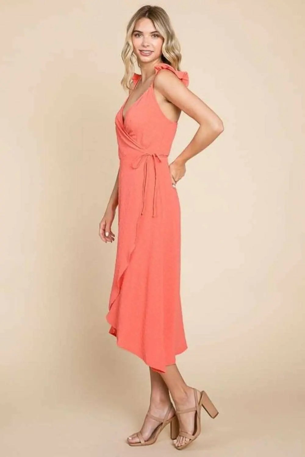 Culture Code ruffle wrap dress - Love Salve